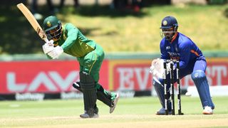 Rassie van der Dussen of South Africa during the 1st Betway One Day International match between South Africa and India at Eurolux Boland Park 