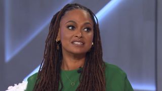 Ava DuVernay being interviewed on The Kelly Clarkson Show
