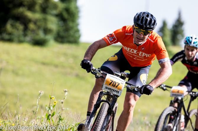 The Buff Pro Team duo leads Redline's Justin Lindine into some of the best singletrack of the entire race