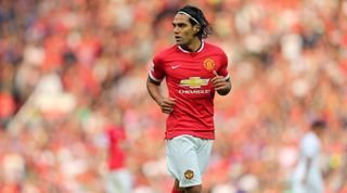 Radamel Falcao of Manchester United (Photo by AMA/Corbis via Getty Images)