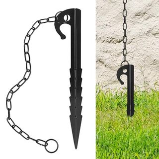 Tfro & Cile Rain Chain Anchoring Stake Black Cone Garden Locator for Gutter Downspout