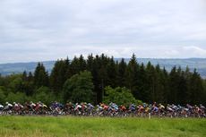 A general view of the Tour de Suisse peloton