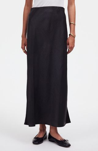 Satin Maxi Slip Skirt