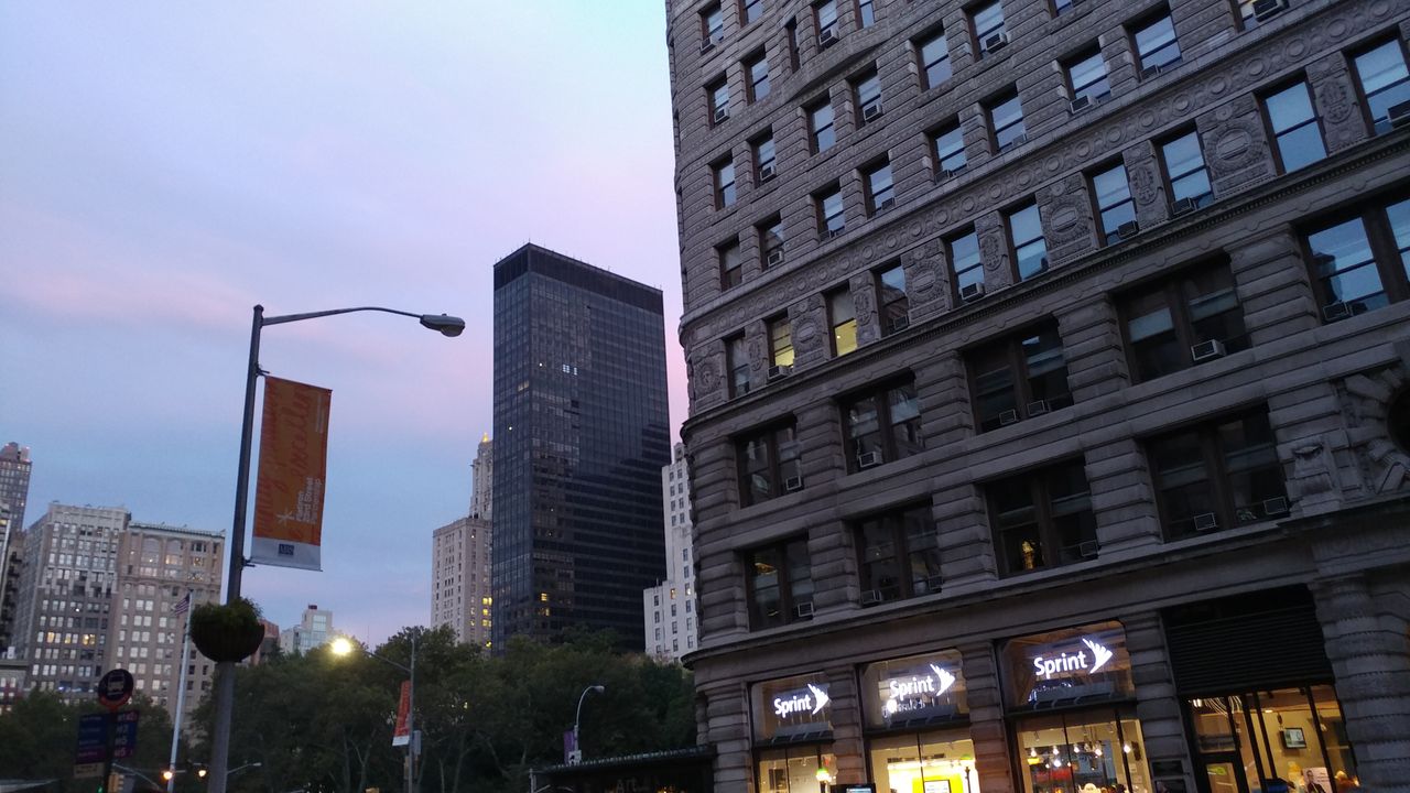 A view of Madison Square Park through the normal lens