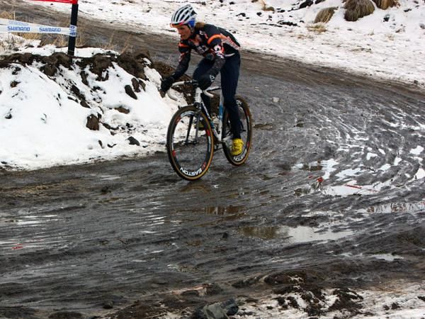 Yesterday's hard-packed snow and ice has given way to watery mud but if temperatures remain warm, the top layer of soil will thaw further and turn the course into a greasy mess.