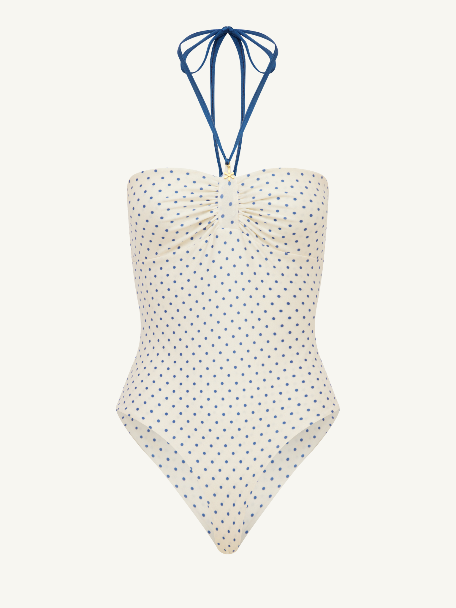 Alana Halter One-Piece - Navy Polka / Xxs