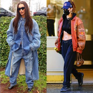 Bella Hadid in neon yellow vest and white sneakers in New York on January 9  ~ I want her style - What celebrities wore and where to buy it. Celebrity  Style