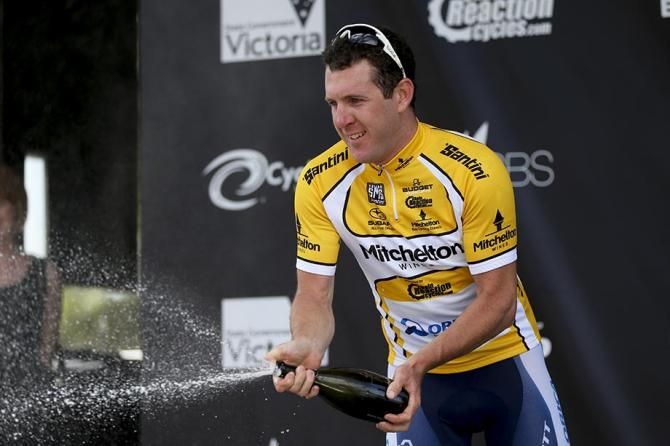 Matt Goss on the podium