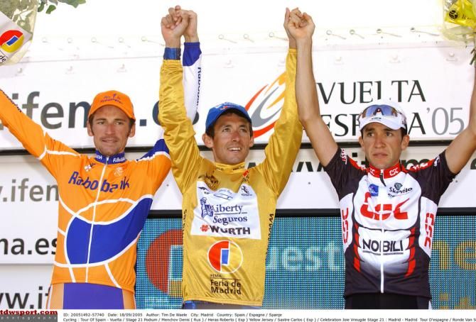 The 2005 Vuelta a Espa&ntilde;a podium