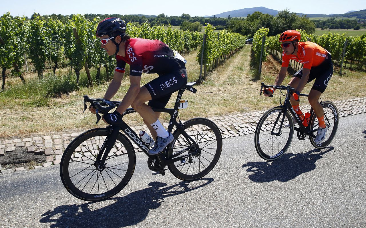 Geraint Thomas during stage 5 of the Tour de France on the Lightweight wheels
