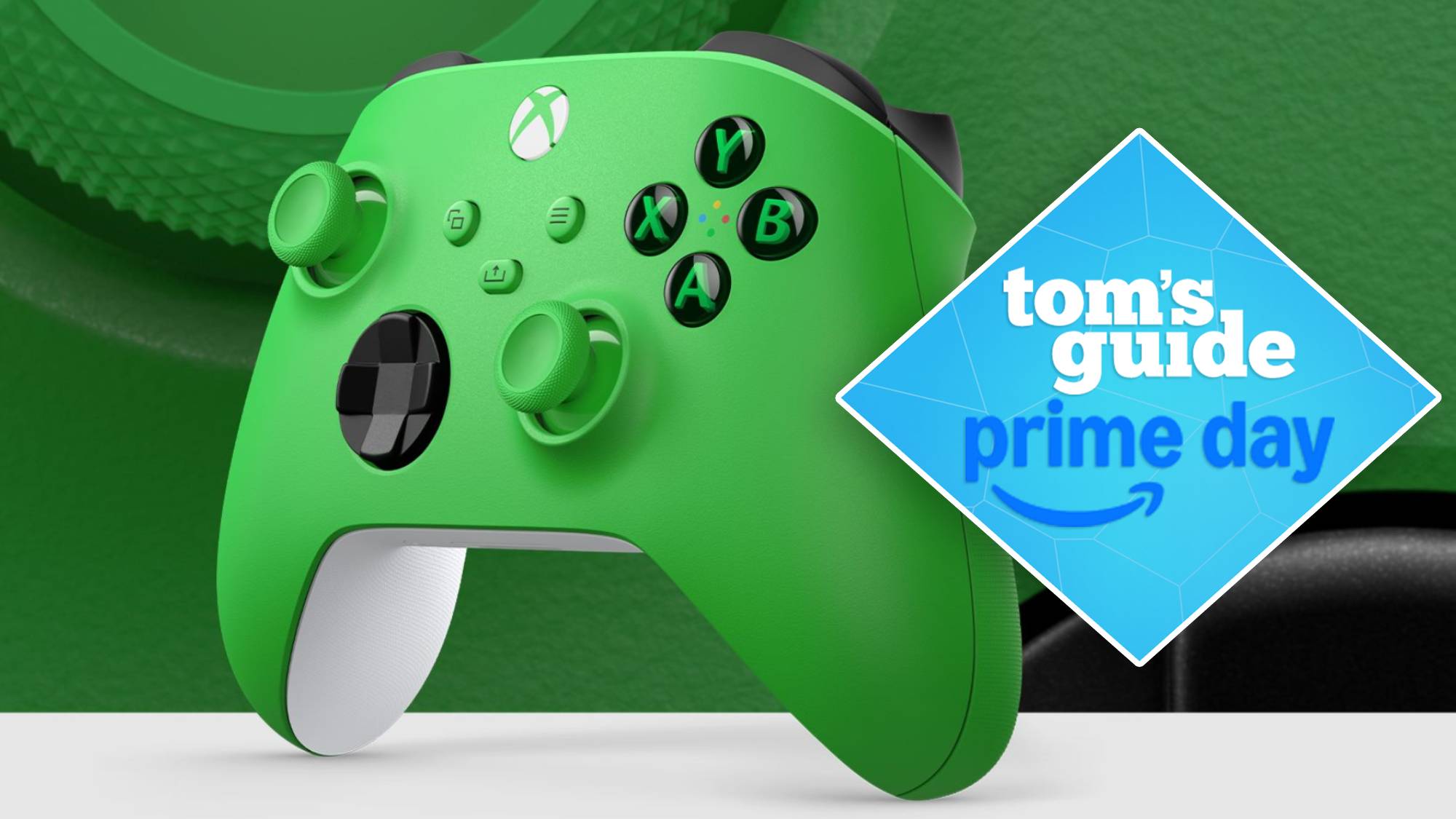 Xbox Wireless Controller in Velocity Green with a Tom's Guide Prime Day deal tag