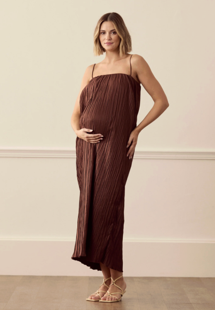 Nine The Label, Lucia Dress in Brown