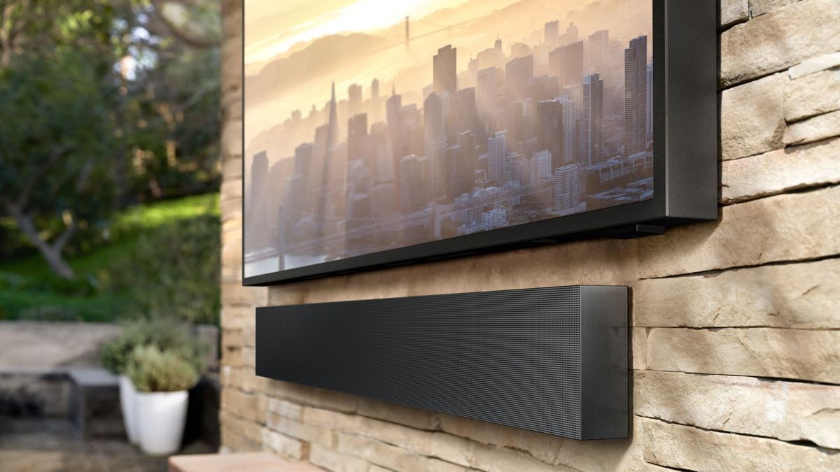 Samsung The Terrace outdoor TV with soundbar