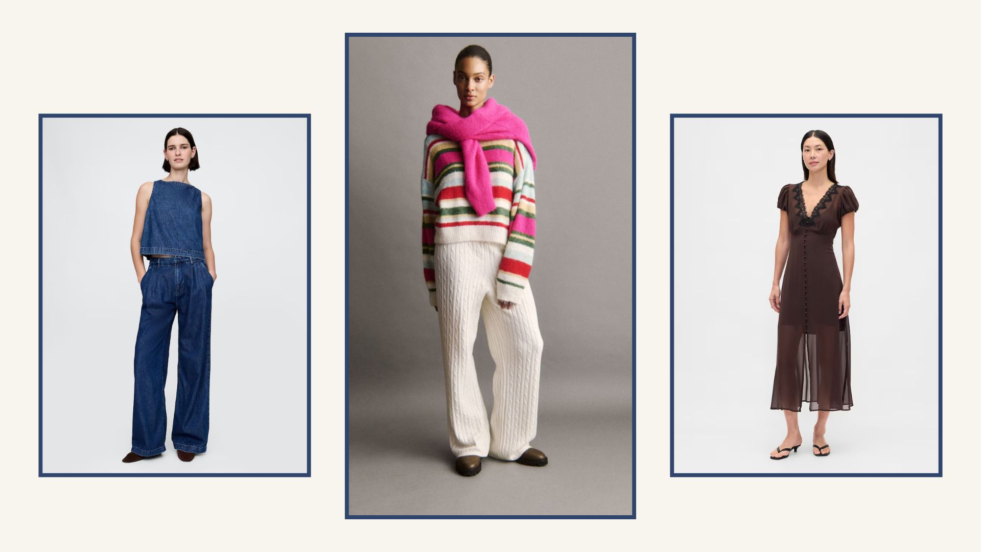 THREE MODELS WEARING GAP