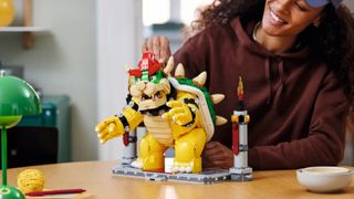 LEGO The Mighty Bowser on display stand