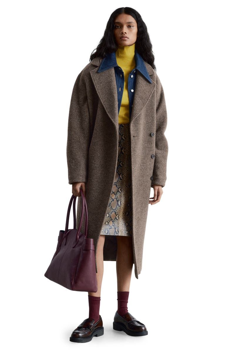 Belted Wool Wrap Coat