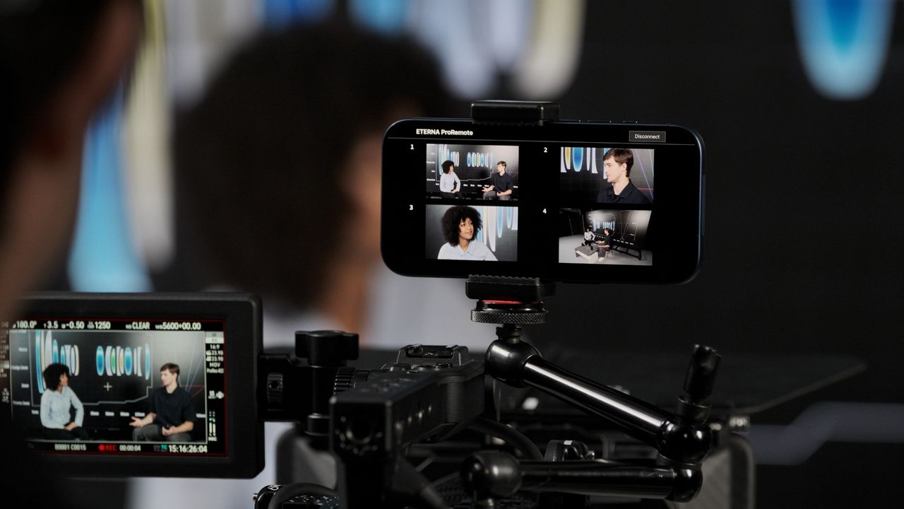 The Eterna ProRemote app being used with the Fujifilm GFX Eterna 55