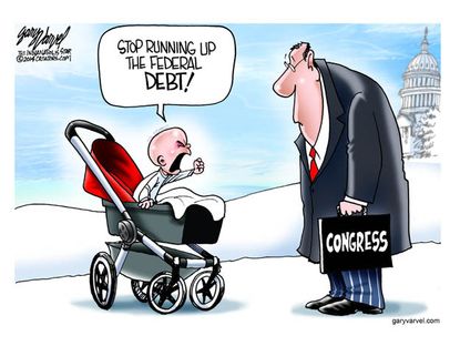 Political cartoon Congress debt