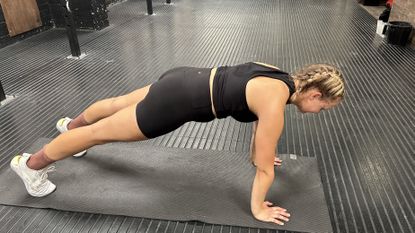 Woman doing a plank exercise