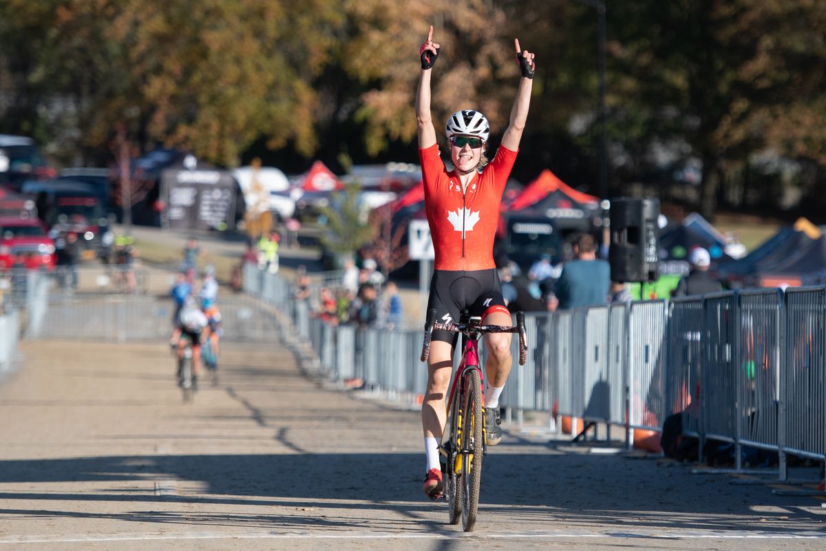 Maghalie Rochette (Feedback Sports-Specialized) wins the women's race for the second day in a row at the Cincinnati Cyclocross C2 race