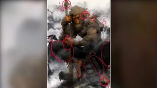 An AI-generated image of a monkey king