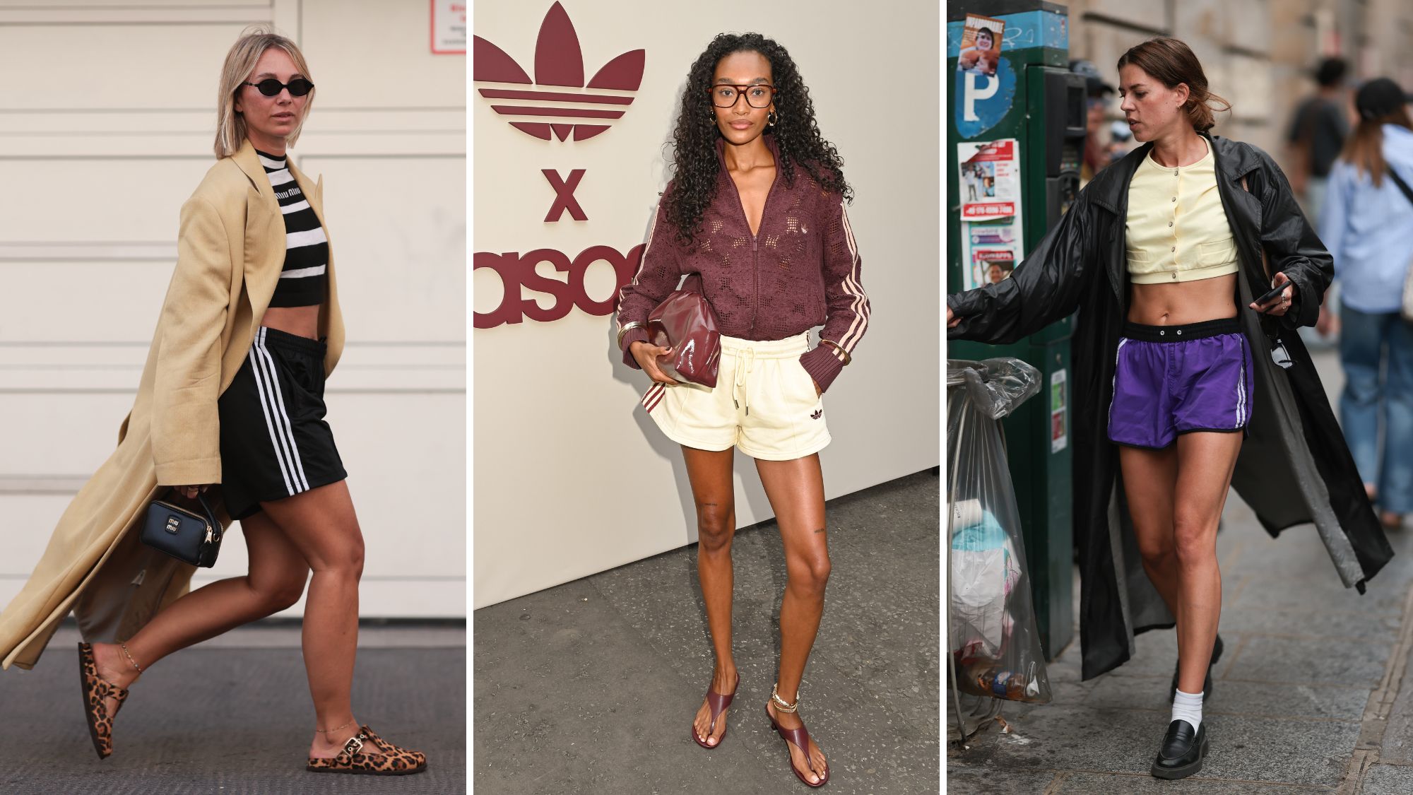 Street style adidas shorts trend