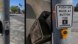 Hacked crosswalks in Silicon Valley