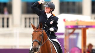 Sanne Voets of Netherlands ahead of the Equestrian events at the Paris Paralympics 2024