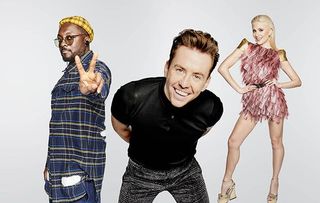 The Voice coaches will.i.am, Danny Jones and Pixie Lott