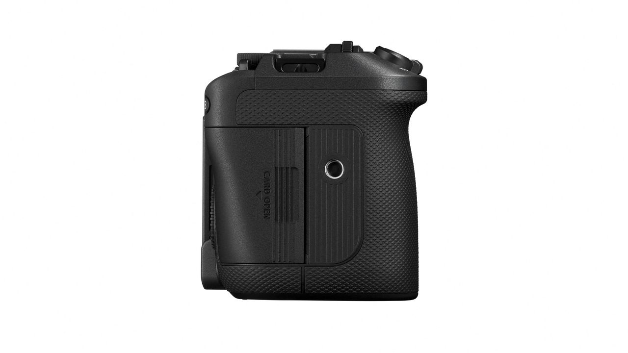 Canon EOS R6 V against a white background
