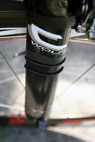 Wolf's TT fork - chosen by Team CSC for all time trials, including Dave Zabriskie's record-breaking time trial win in the 2005 Tour de France. The fork has been specifically designed to perform next to a spinning wheel.