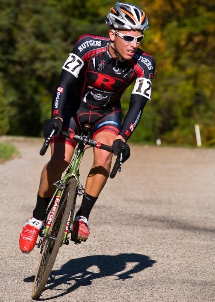 Patrick Bradley (Rutgers Univ) on one of the paved sections.