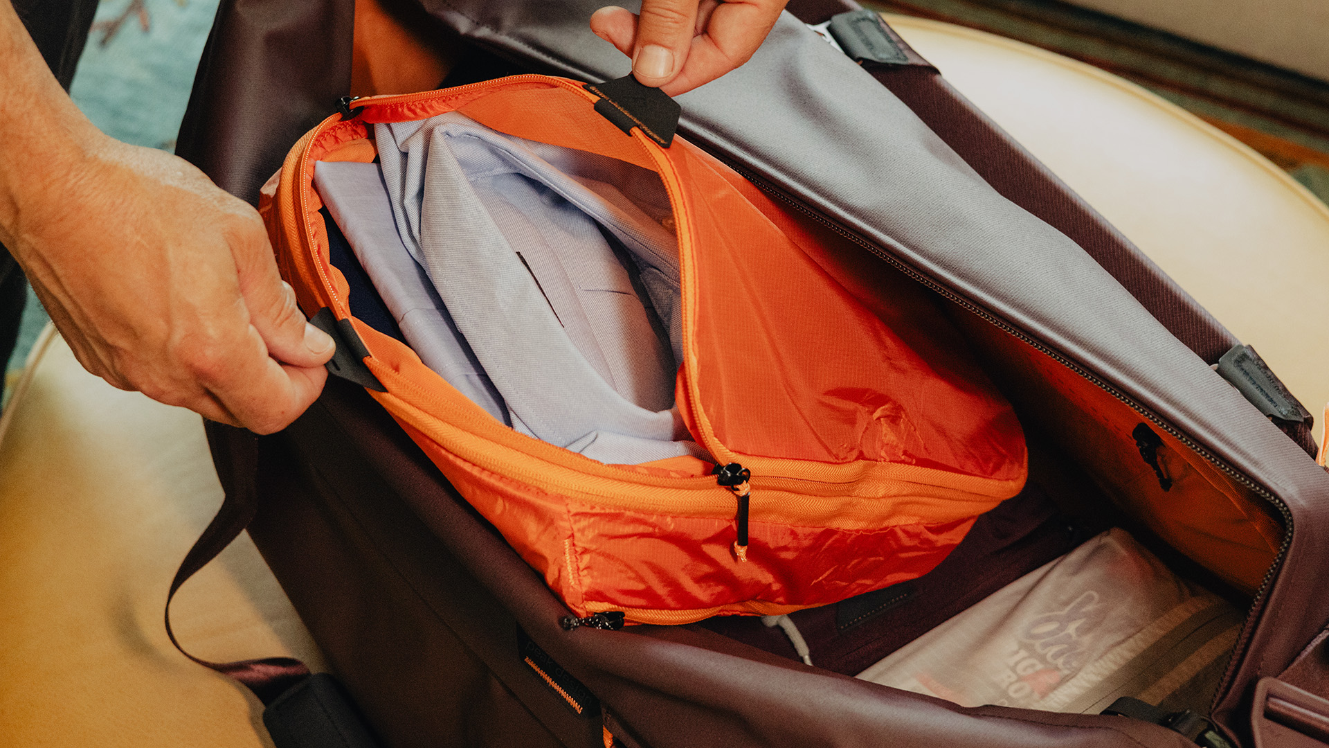 Peak Design product in new colourways in use