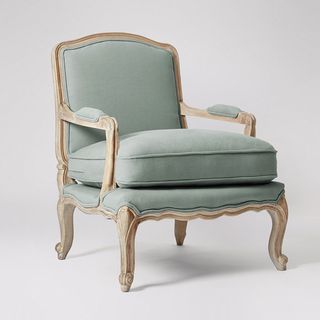 Swoon Editions Lille Armchair upholstered in duck egg blue cotton fabric