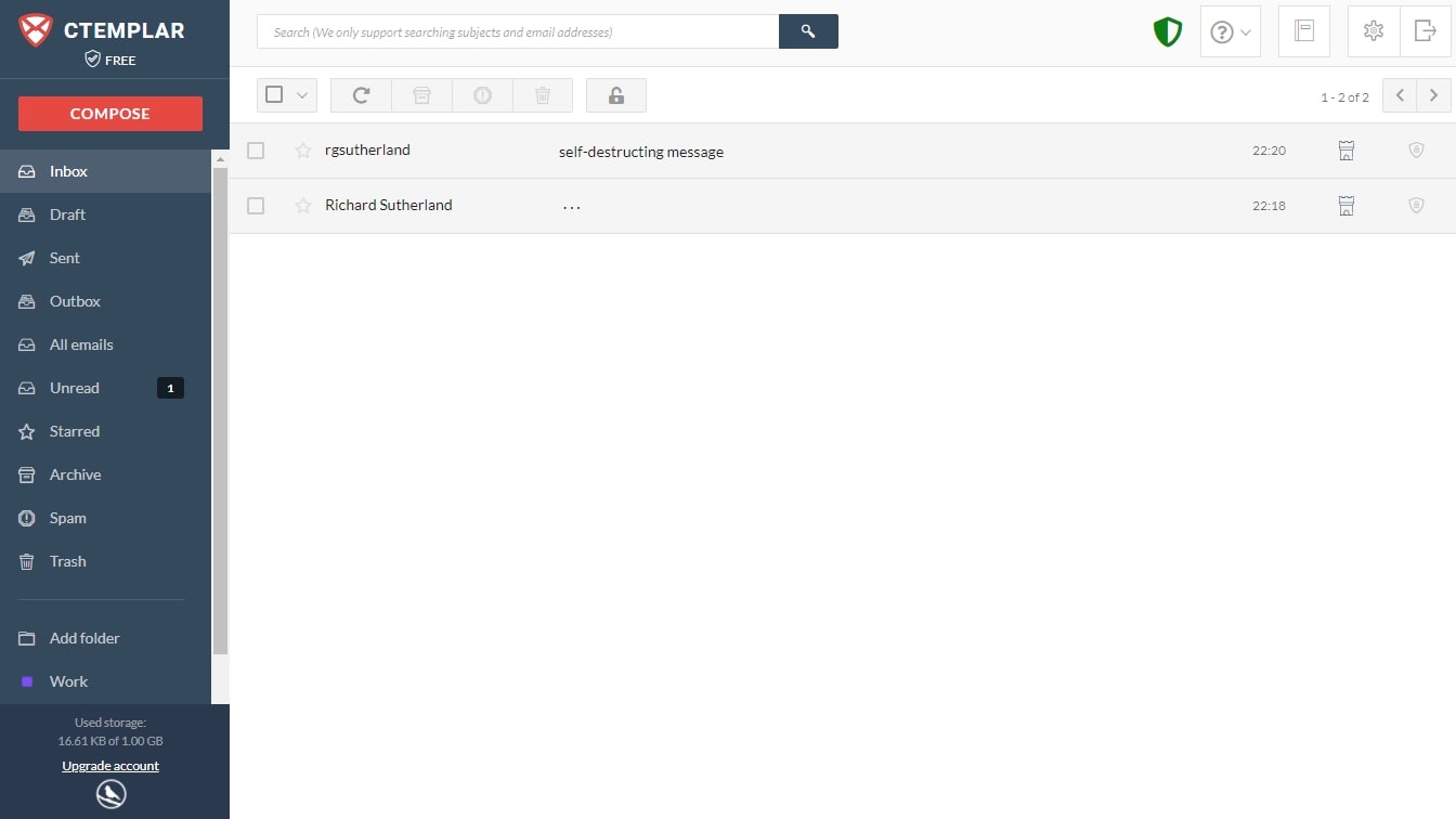 CTemplar secure email review 3