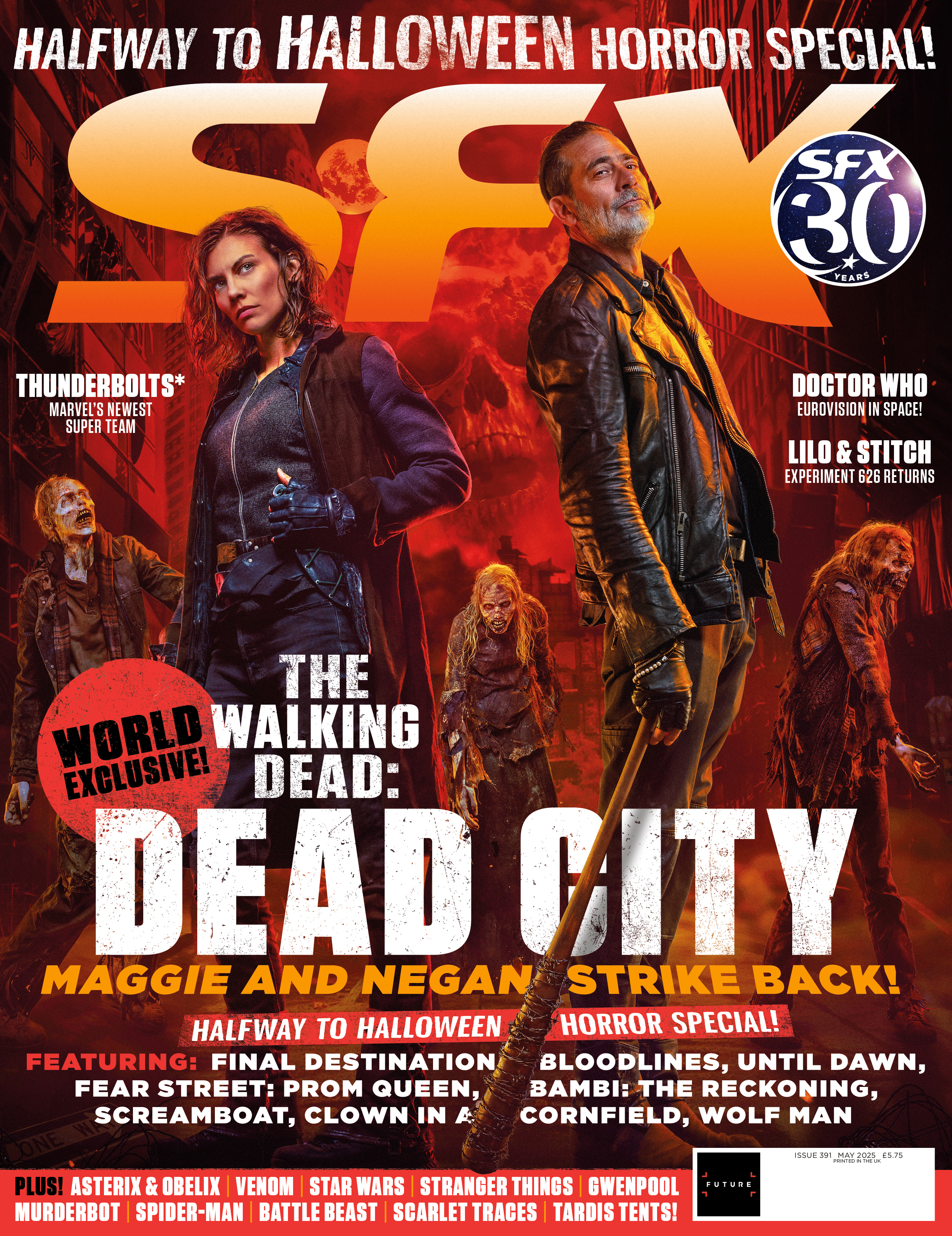 The Walking Dead: Dead City's Maggie and Negan on the cover of SFX 391.