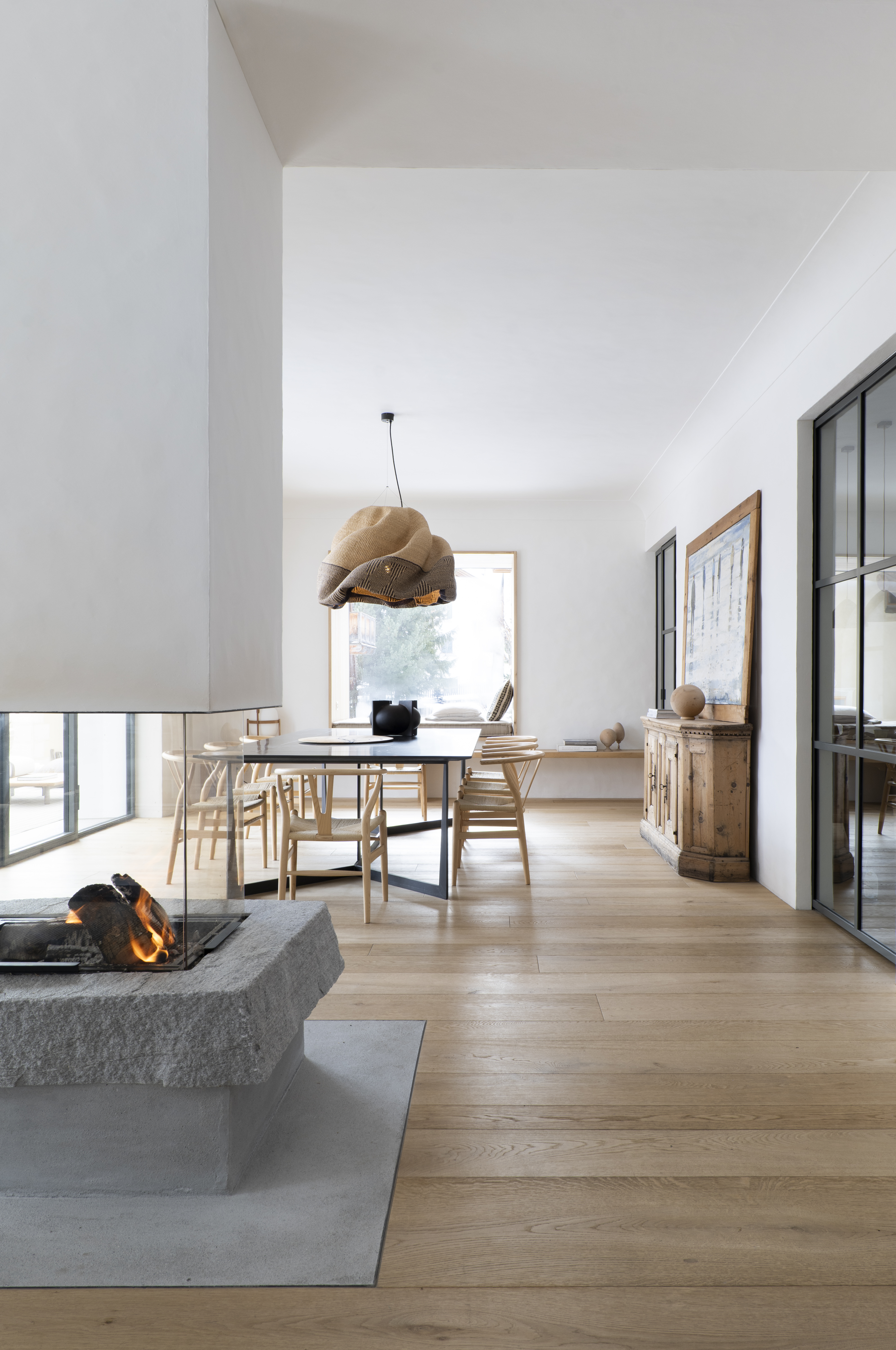 st moritz chalet furnished by Molteni&amp;amp;C