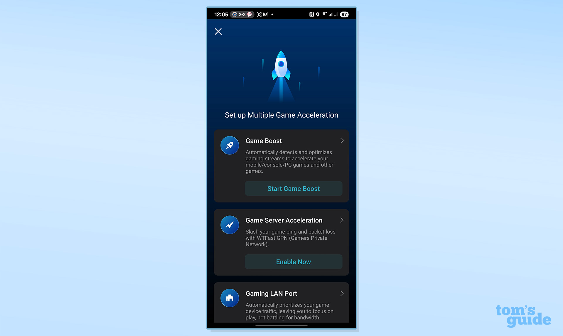 A screenshot from the TP-Link Archer GE650 router app