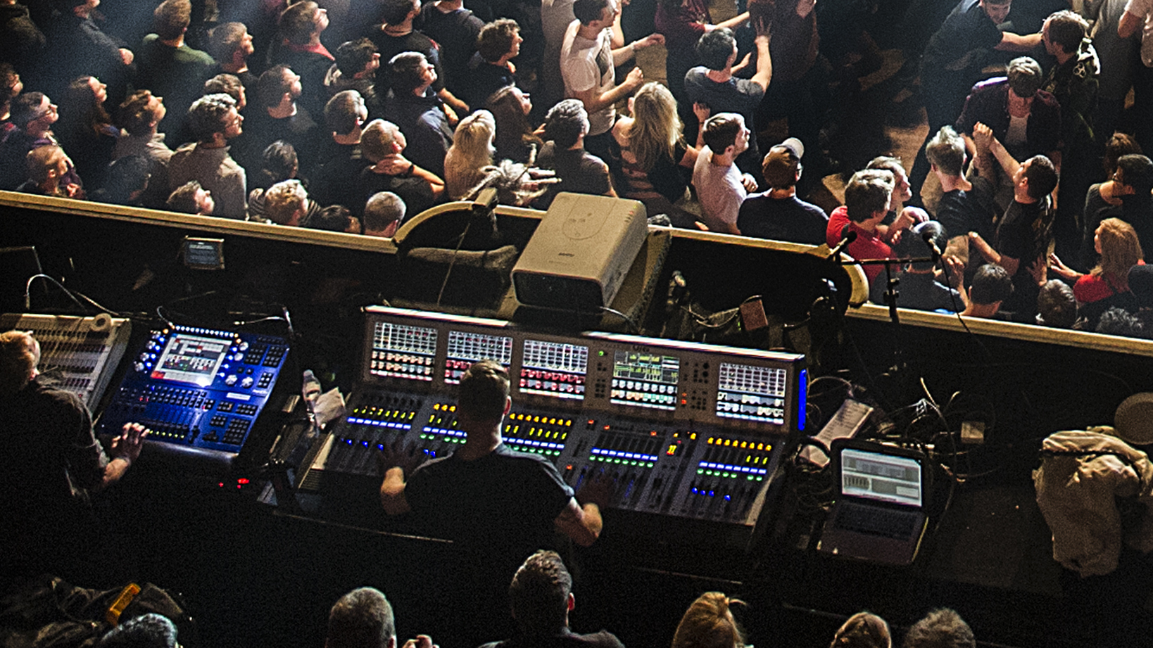 A crowd watching a prog gig