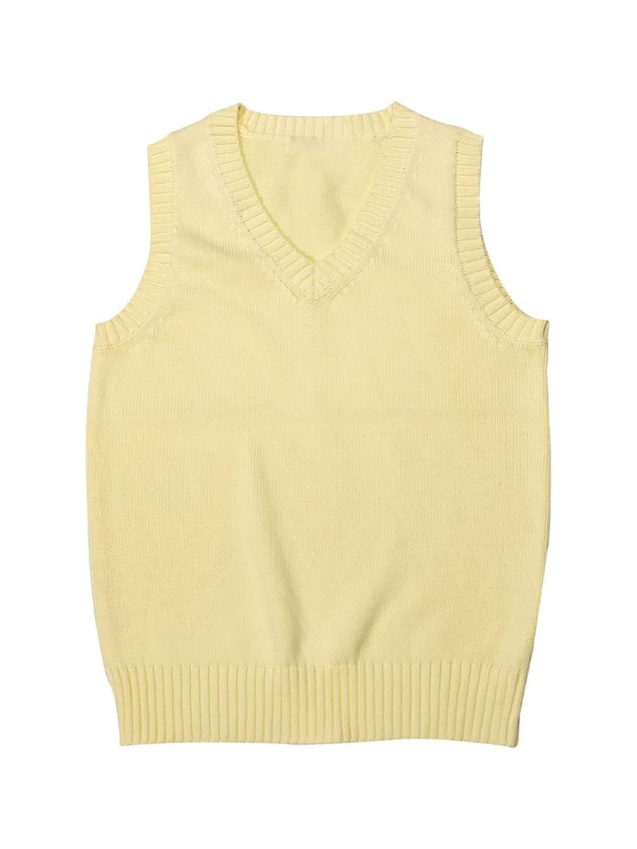 jinghuiyue, V Neck Sweater Vest