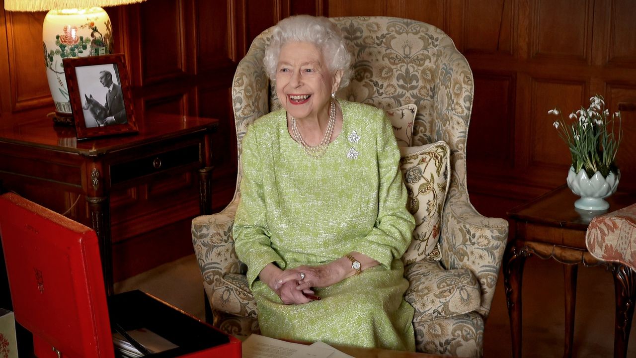 Queen Elizabeth II is photographed at Sandringham House to mark the start of Her Majesty’s Platinum Jubilee Year, on February 2, 2022 in Sandringham, Norfolk.