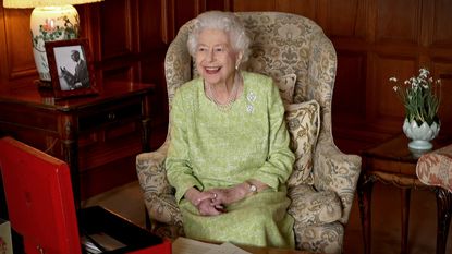 Queen Elizabeth II is photographed at Sandringham House to mark the start of Her Majesty’s Platinum Jubilee Year, on February 2, 2022 in Sandringham, Norfolk.