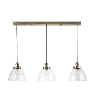 three glass pendant lights for kitchen island