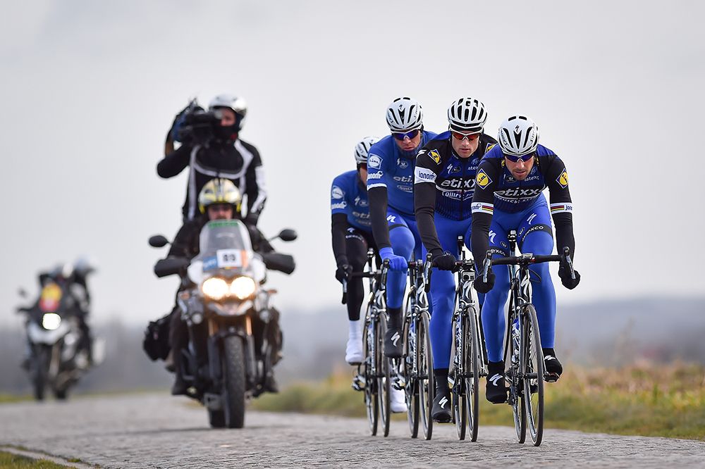 Etixx-Quickstep pre-ride the Tour of Flanders route