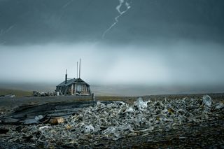 The Bamsebu whaling station in Svalbard where hunters exclusively targeted belugas. With beluga whaling now banned in Svalbard, piles of bones scattered along the shores remind visitors of the horrors of the past and the possibility of change. Svalbard, Norway. Ocean Photographer of the Year 2024 finalist