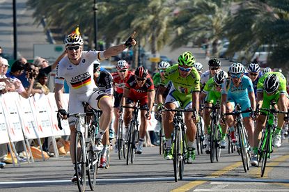 Andre Greipel wins stage three of the 2014 Tour of Oman