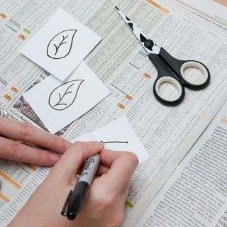 paper cuts with marker and scissor
