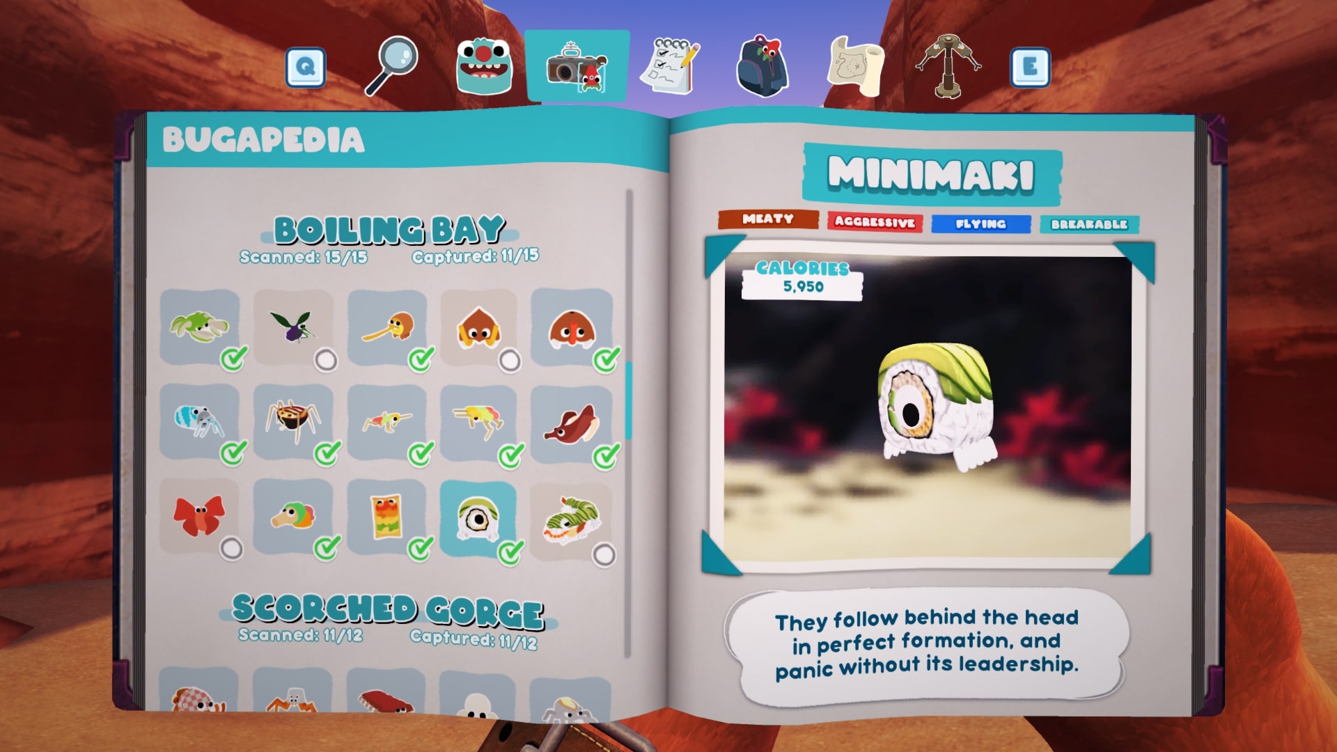 Bugsnax Bugapedia: Minimaki