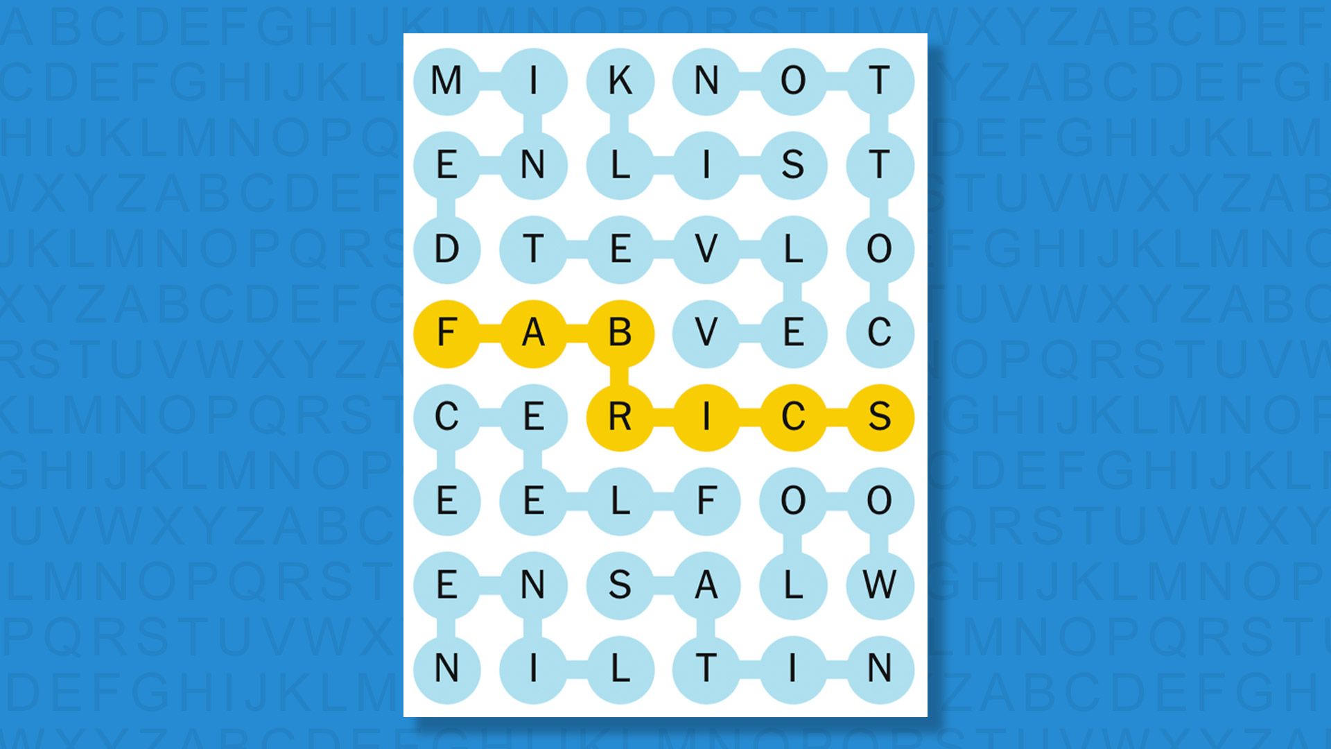 NYT Strands answers game 809 on a blue background
