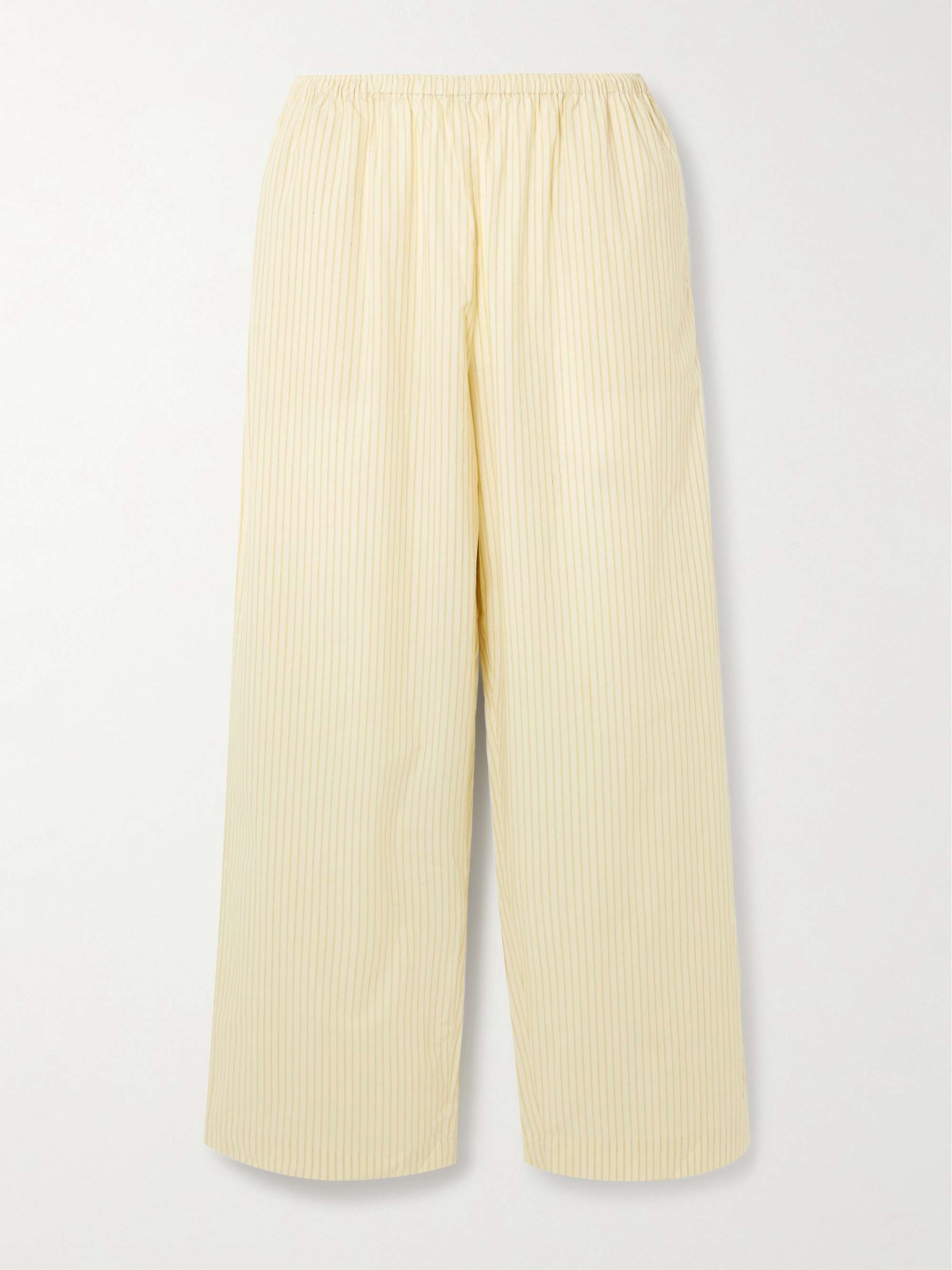 Ease Striped Organic Cotton-Poplin Pajama Pants